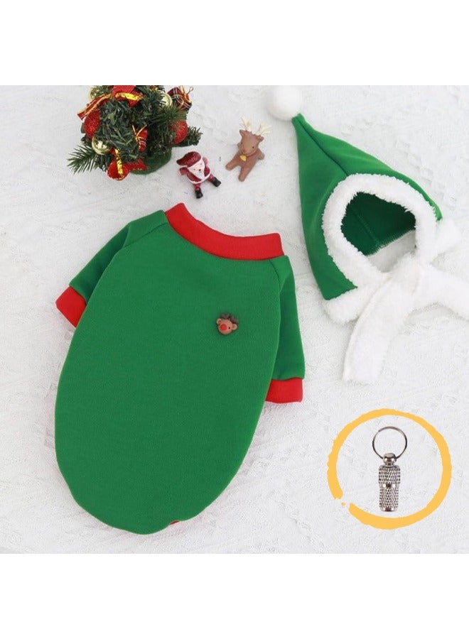 Petsary Set of 2 Xmas outfit and 1 pc Pet ID tag - Image 1