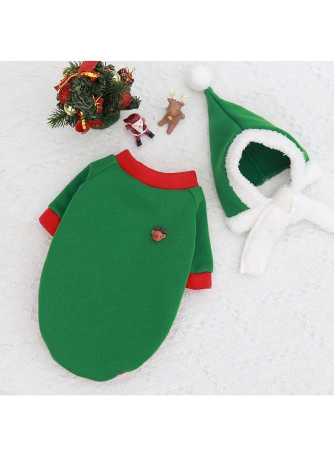 Petsary Set of 2 Xmas outfit and 1 pc Pet ID tag - Image 2