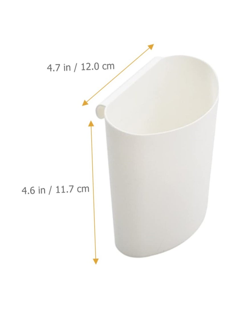 Barakah 4 Pack Hanging Cups for Storage Trolley and Cutlery Rack, Multifunctional Removable Storage Cart Accessories, White - Image 2