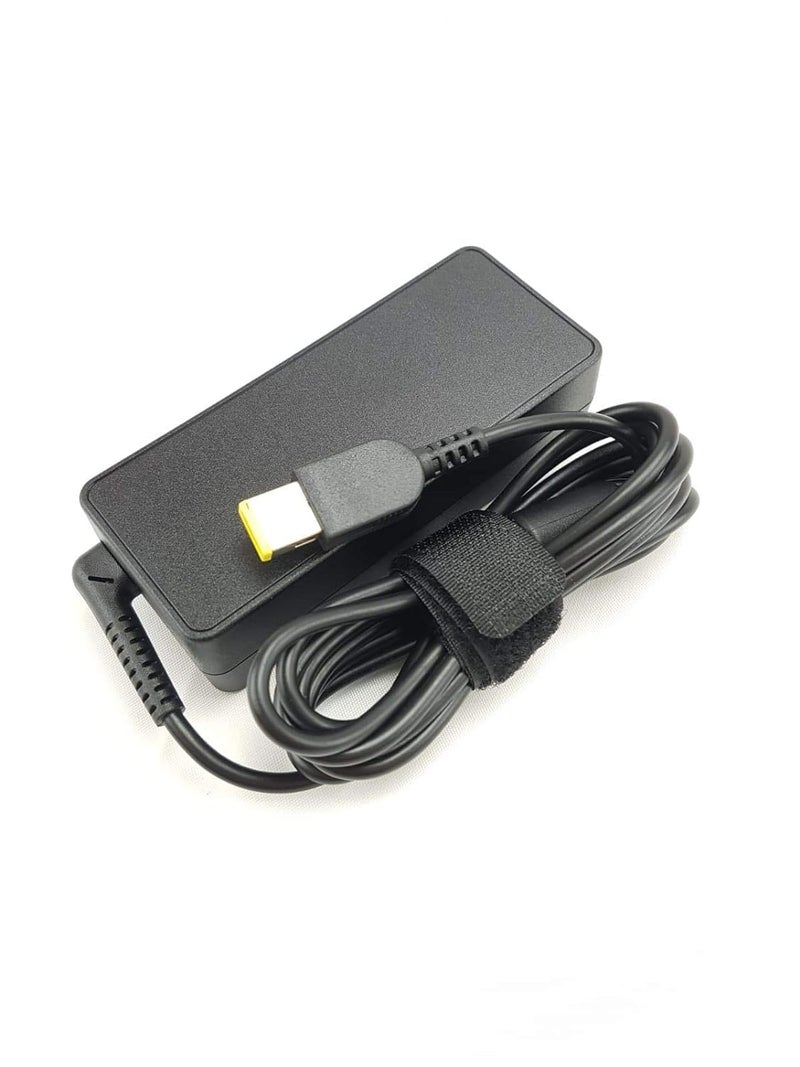 Maxelon Len-OVO 65W Orignal USB Slim Tip Rectangular pin Laptop Adapter/Charger for Select Models of Lenovo Laptops Black- (with 3 Pin Power Cable) - Image 3