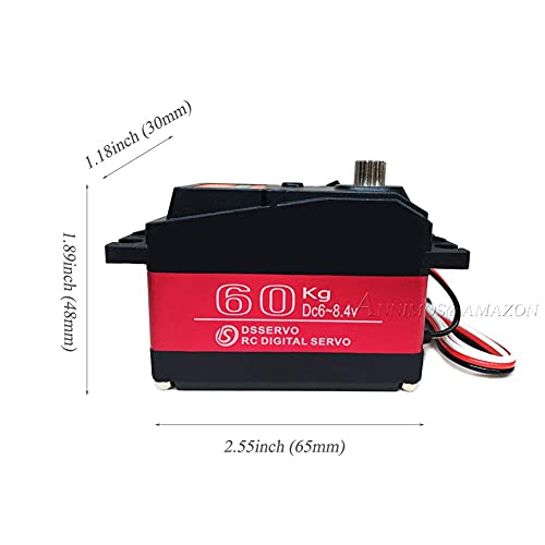 ANNIMOS 60KG Digital Servo 8.4V High Voltage Stainless Steel Gear Large Torque High Speed Waterproof 1/5 Baja Servos 270 Degrees - Image 3