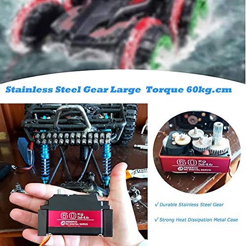 ANNIMOS 60KG Digital Servo 8.4V High Voltage Stainless Steel Gear Large Torque High Speed Waterproof 1/5 Baja Servos 270 Degrees - Image 4