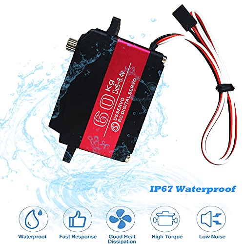 ANNIMOS 60KG Digital Servo 8.4V High Voltage Stainless Steel Gear Large Torque High Speed Waterproof 1/5 Baja Servos 270 Degrees - Image 2