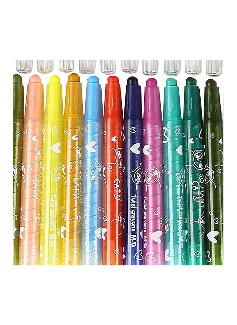M&G - Twistable Wax Crayon 12 Colors - Image 1