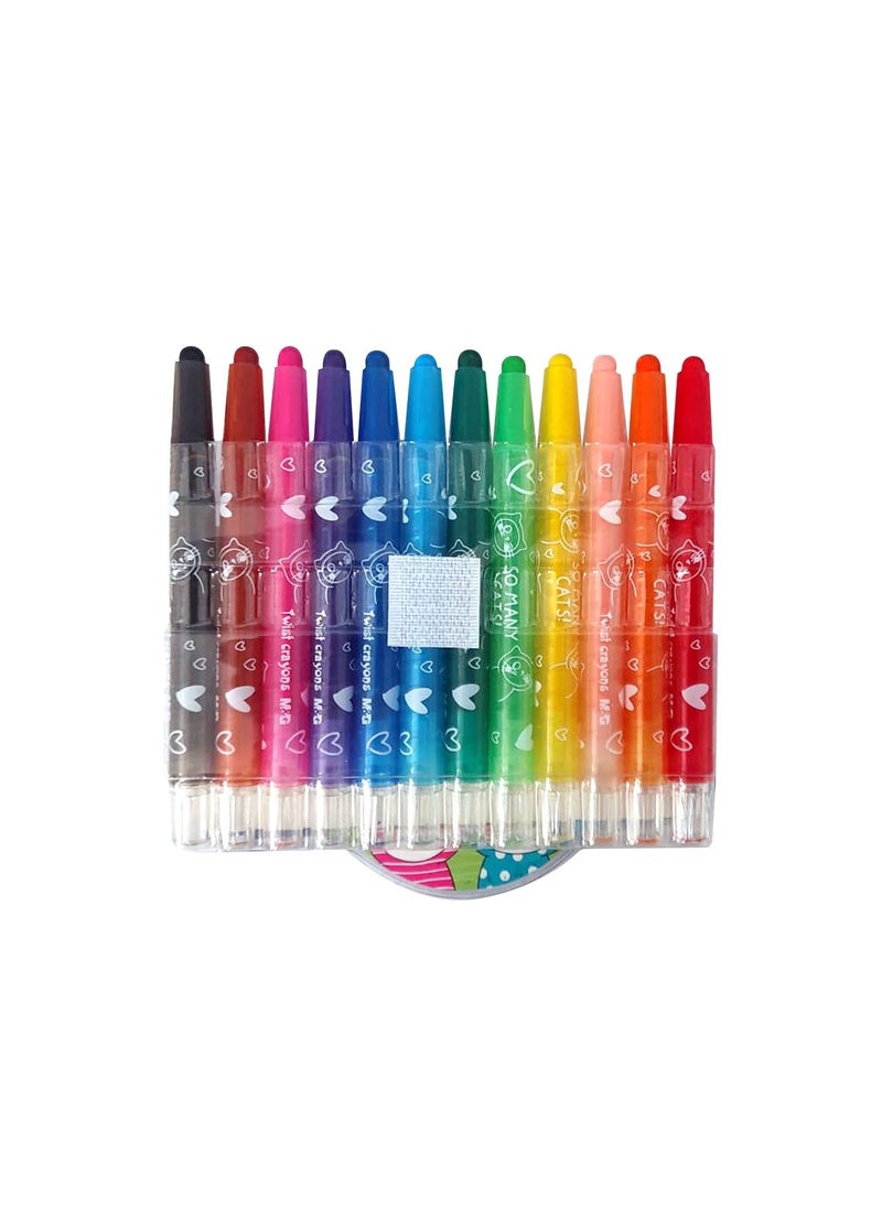 M&G - Twistable Wax Crayon 12 Colors - Image 1