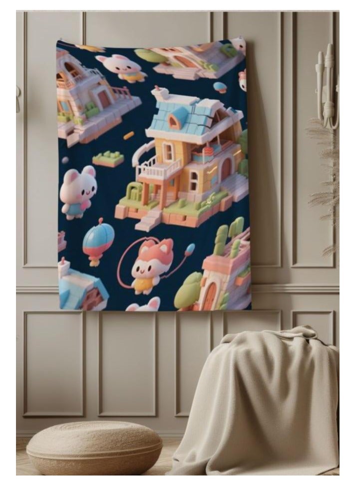general Children's or student cartoon flannel thin blanket (warm and comfortable, suitable for sleep, games) 100cm*150cm - Image 4