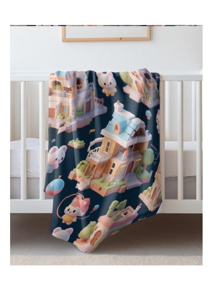 general Children's or student cartoon flannel thin blanket (warm and comfortable, suitable for sleep, games) 100cm*150cm - Image 5