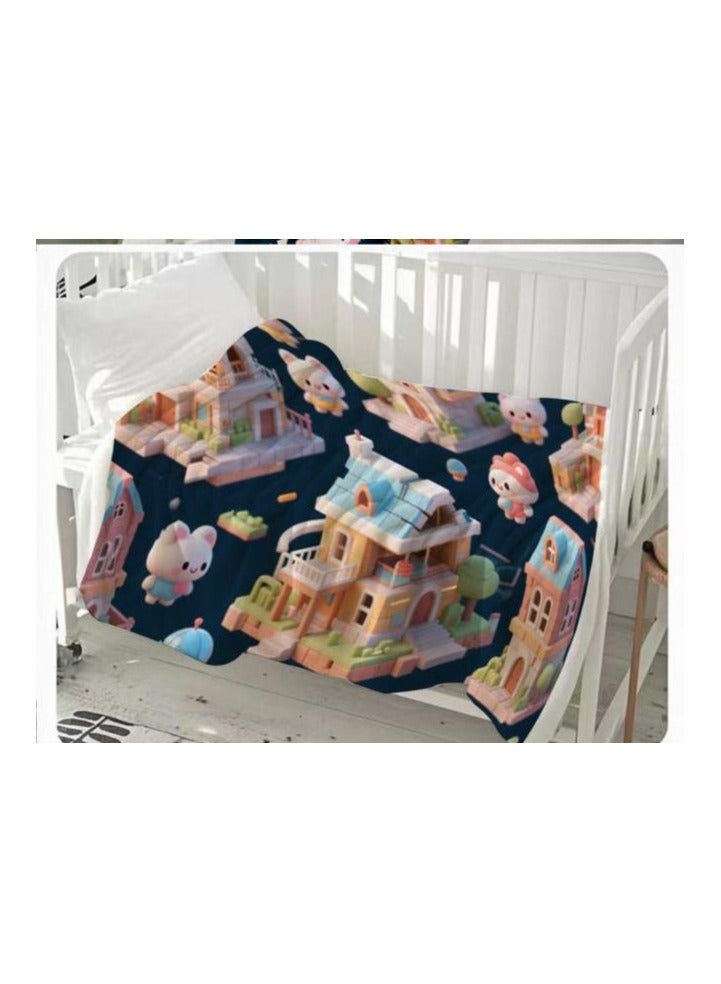 general Children's or student cartoon flannel thin blanket (warm and comfortable, suitable for sleep, games) 100cm*150cm - Image 3