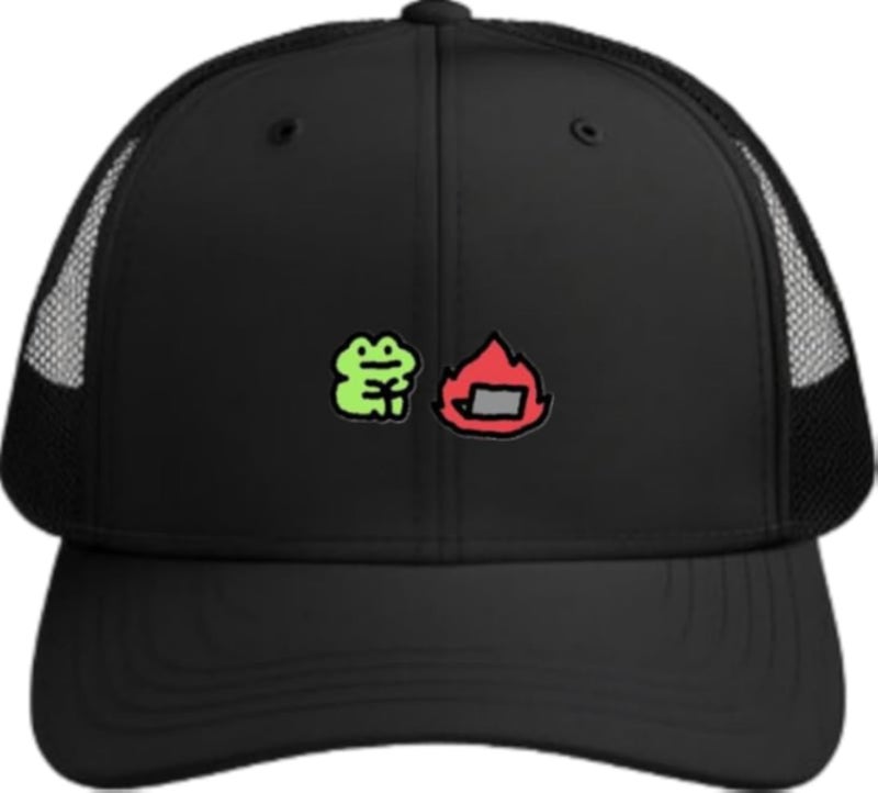 Frog Plain unisex baseball cap Black 3