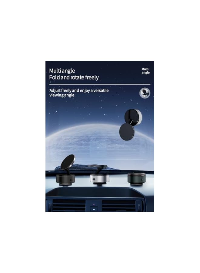 S-TOP Magnetic Suction Phone Holder for Car, Mirror, Gym - Foldable Magnetic Car Cell Phone Holder - Compatible with Metal and Glass Surface (black) - Image 4