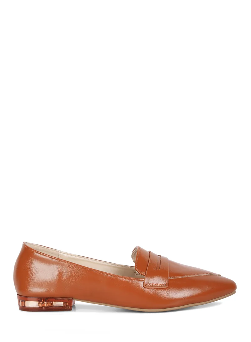 London Rag Tan Flat Formal Loafers