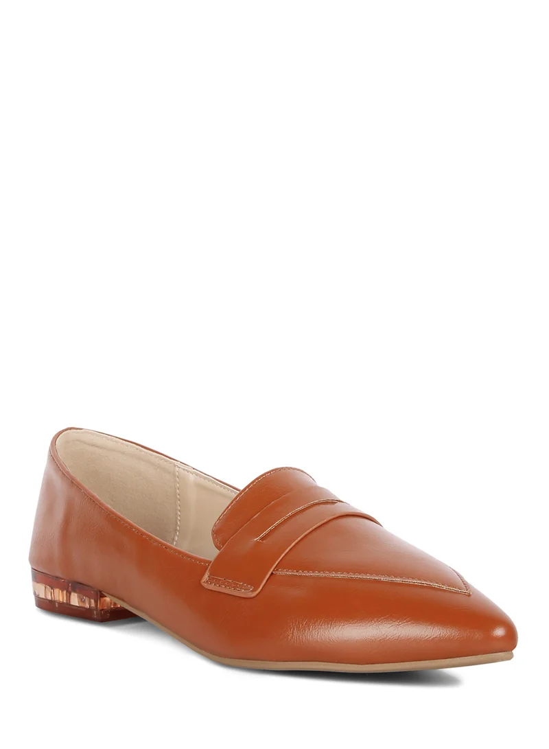 London Rag Tan Flat Formal Loafers