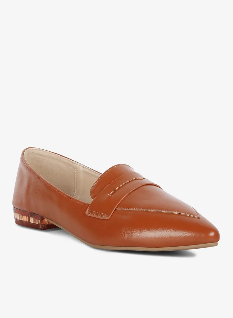 London Rag  Tan Flat Formal Loafers for Women | Best Price UAE