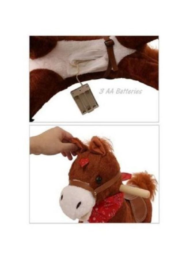 حصان هزاز أفخم الحيوان على الروك خشبية مع الأصوات - Image 2