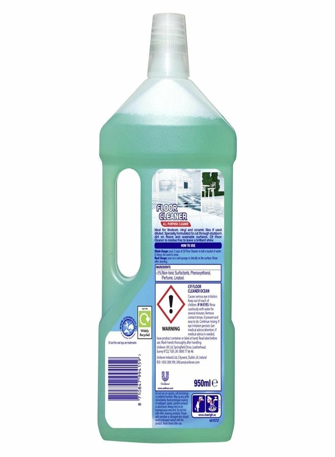 Cif Ocean Floor Cleaner against stubborn dirt for cleaning linoleum, vinyl and ceramic tiles 950 ml - Image 2