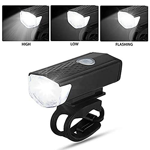 FABSPORTS Aluminum USB Rechargeable LED Bike/Bicycle Light Set, High Bright Front and Back Light, 3 Light Modes, Portable, Waterproof Headlamp (Black) - Image 5