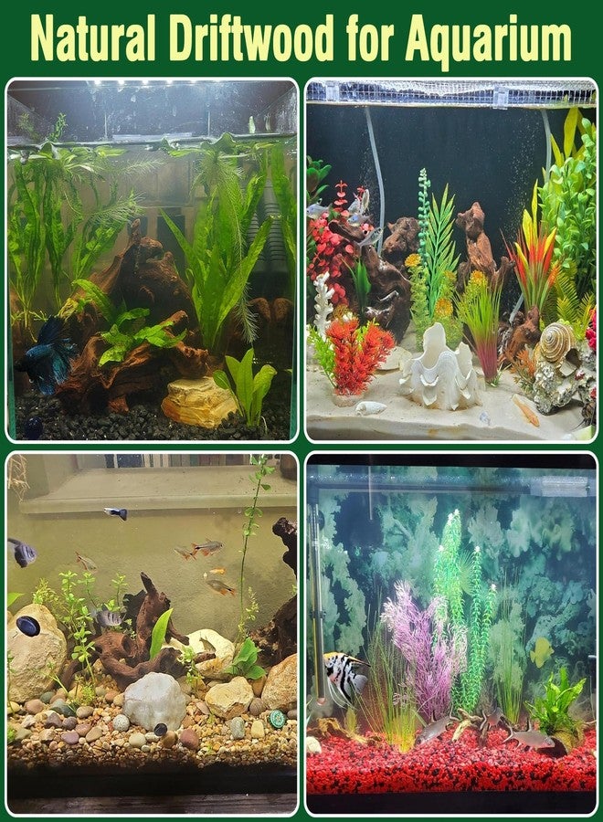 Packsy 4pcs Natural Aquarium Driftwood Decoration,Perfect for Aquascaping,Fish Tanks and Reptile Habitats,Enhances Underwater Aesthetics and Provides Hiding Spots for Fish(4pcs/4-6inches) - Image 4