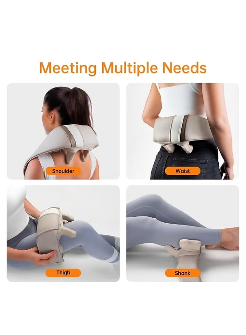 AUX Rechargeable Neck & Shoulder Massager with Heat – Deep Tissue Kneading for Back & Feet – Electric Wireless Massager for Muscle Pain Relief & Daily Relaxation - Image 5