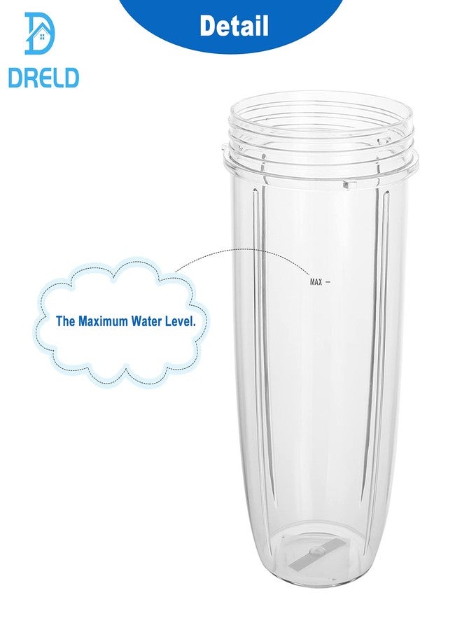 DRELD 32oz Blender Cup and Extractor Blade with 2 Rubber Gasket, 5 Pieces Compatible with Nutribullet 600W/900W High-Speed Blender/Mixer System - Image 4