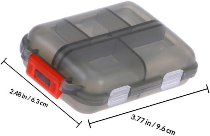Portable Pill Organizer 3pcs 10-Compartment Sealing Medicine Box, Weekly Travel Vitamin Container with Double-Layer Gray Case for Outdoor and Daily Use - Image 2