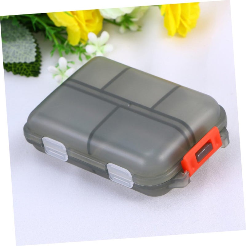 Portable Pill Organizer 3pcs 10-Compartment Sealing Medicine Box, Weekly Travel Vitamin Container with Double-Layer Gray Case for Outdoor and Daily Use - Image 5
