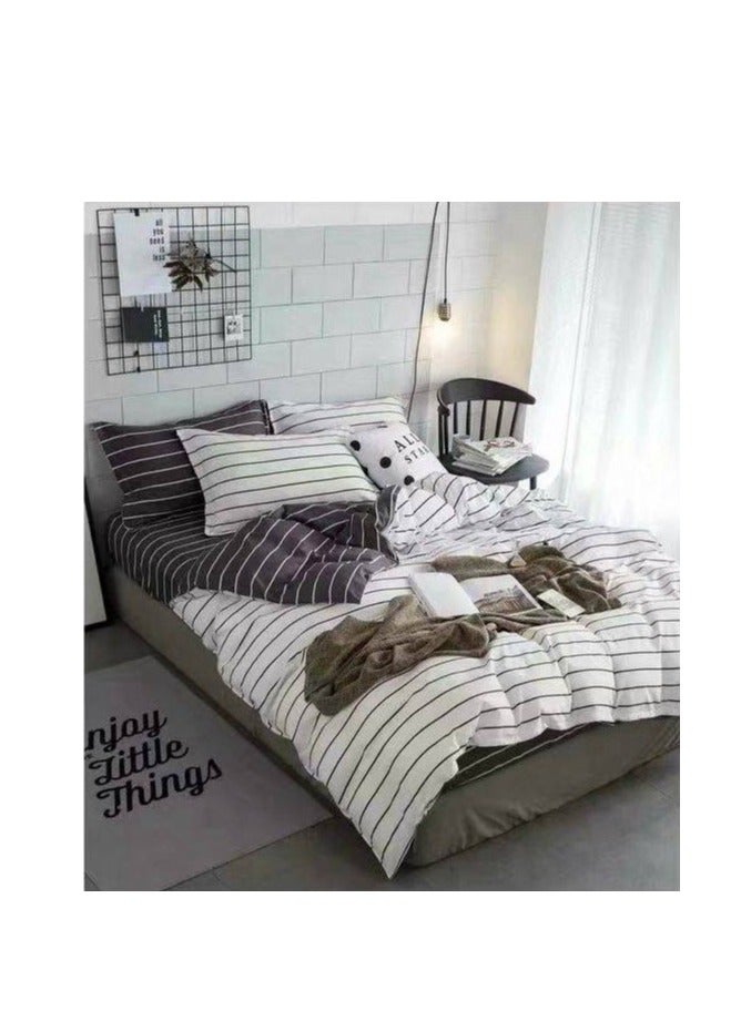 6Pcs Bedding Set Solid Color Luxury Bedding Duvet Cover Set King Size Bed Set