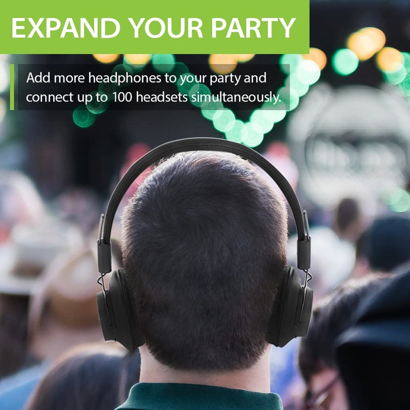 Avantree Quartet-Extra - 2.4G RF Wireless Add-On Headphones Quartet Multiple Listening System, Scalable to 100 - Image 2