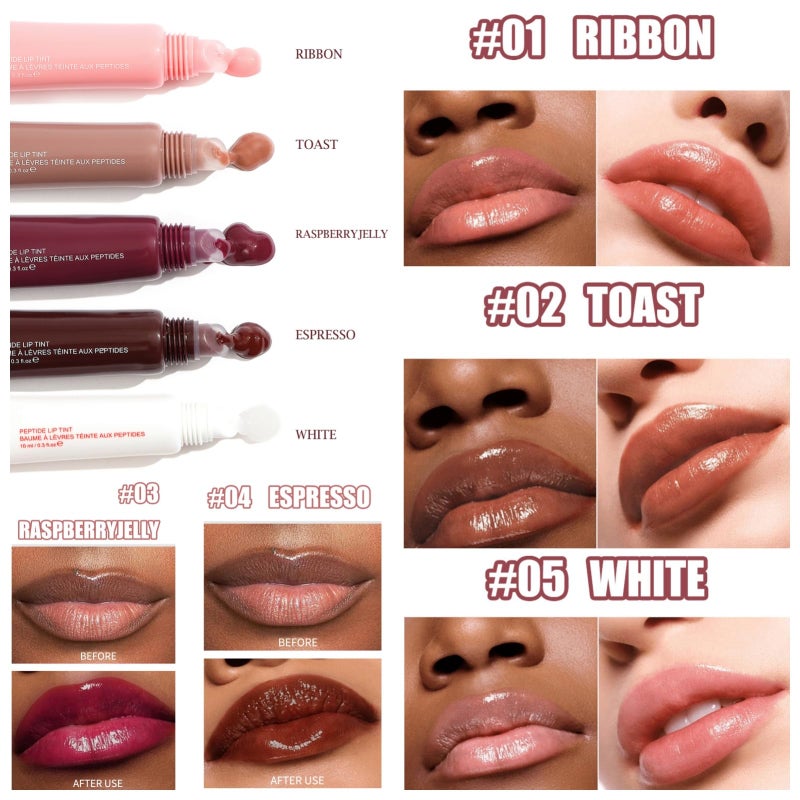 HUDABABY 5 Colors Mirror Lip Glaze, Plumping Hydrating Gloss, Long-Lasting Moisturizing Non-Sticky Oil, Quick Full Lip Color - Image 5