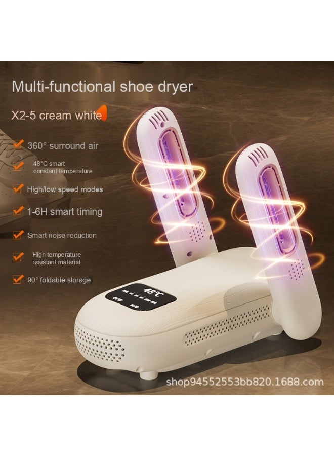 Portable & Foldable Shoe Dryer with Timed Fast Drying, Constant Temperature, Dehumidification & Odor Removal – Dual V-Shaped Shoe Drying Device