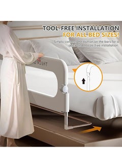 Arabest Toddler Bed Rails for Crib, Foldable Bed Rail for Toddlers, Portable Baby Bed Rails Guard Bumper for Baby Kids, Safe Bed Side Rail for Twin, Queen, King, Full Size Beds (180cm)  - Image 3