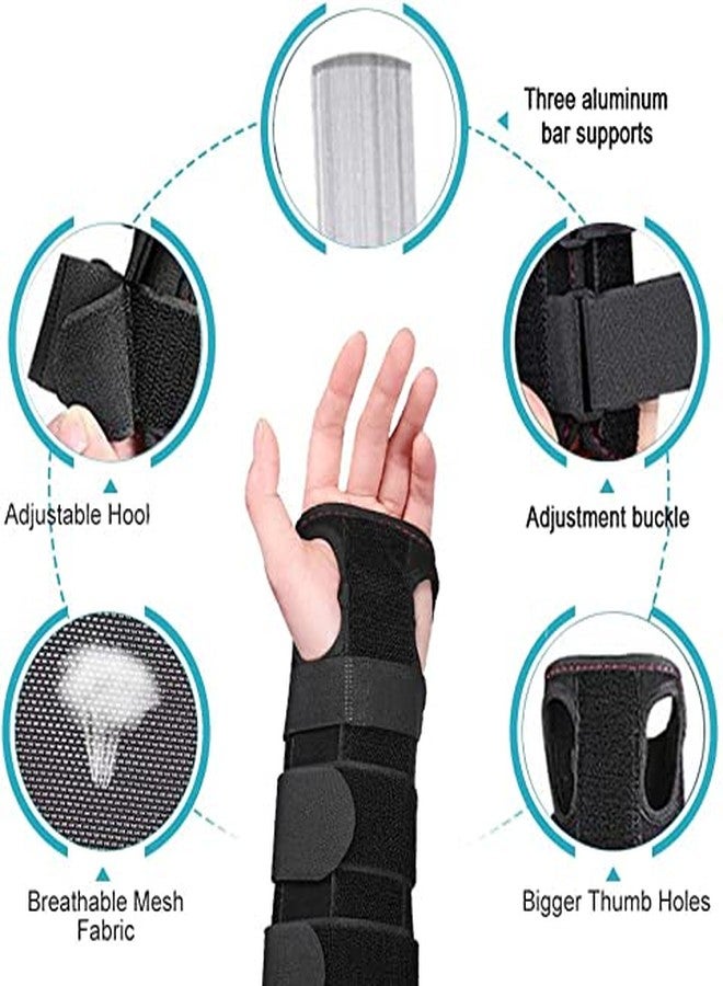Xemz Carpal Tunnel Splint Brace, Adjustable Night Sleep Wrist Support Brace with Aluminum Bar, Hand Support Wrist Splint for Men Women Tendinitis Arthritis Joint Pain Relief, Fits Left and Right Hand - Image 3