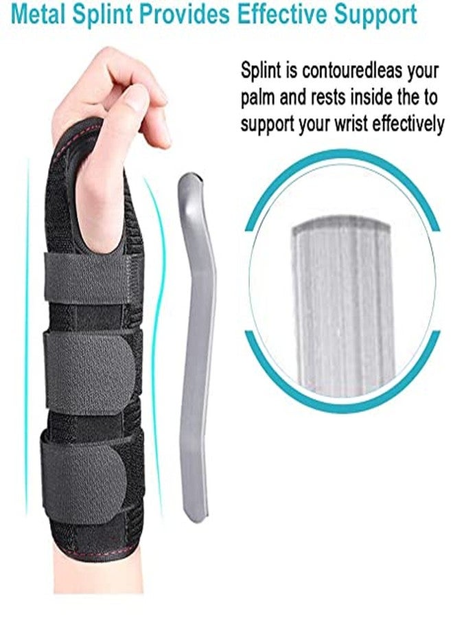 Xemz Carpal Tunnel Splint Brace, Adjustable Night Sleep Wrist Support Brace with Aluminum Bar, Hand Support Wrist Splint for Men Women Tendinitis Arthritis Joint Pain Relief, Fits Left and Right Hand - Image 4