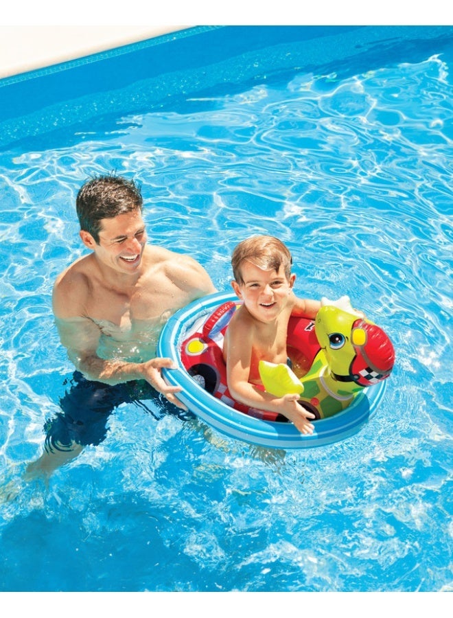 INTEX 59570NP-See-Me-Sit Rider Inflatable Pool Float 76x58cm/30"x23", Turtle - Image 2