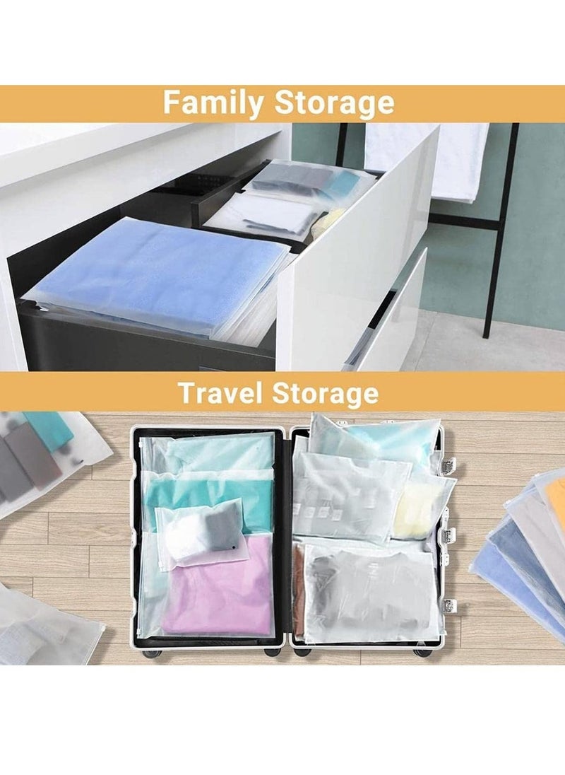 20 Pcs Frosted Clothes Packaging Bags for Shipping Clothes Bags Space Saving Large Plastic Zip Lock Bag Resealable Frosted Packing Bag Travel Storage Bags for Clothing Shoes, No Odor 30x40cm - Image 5