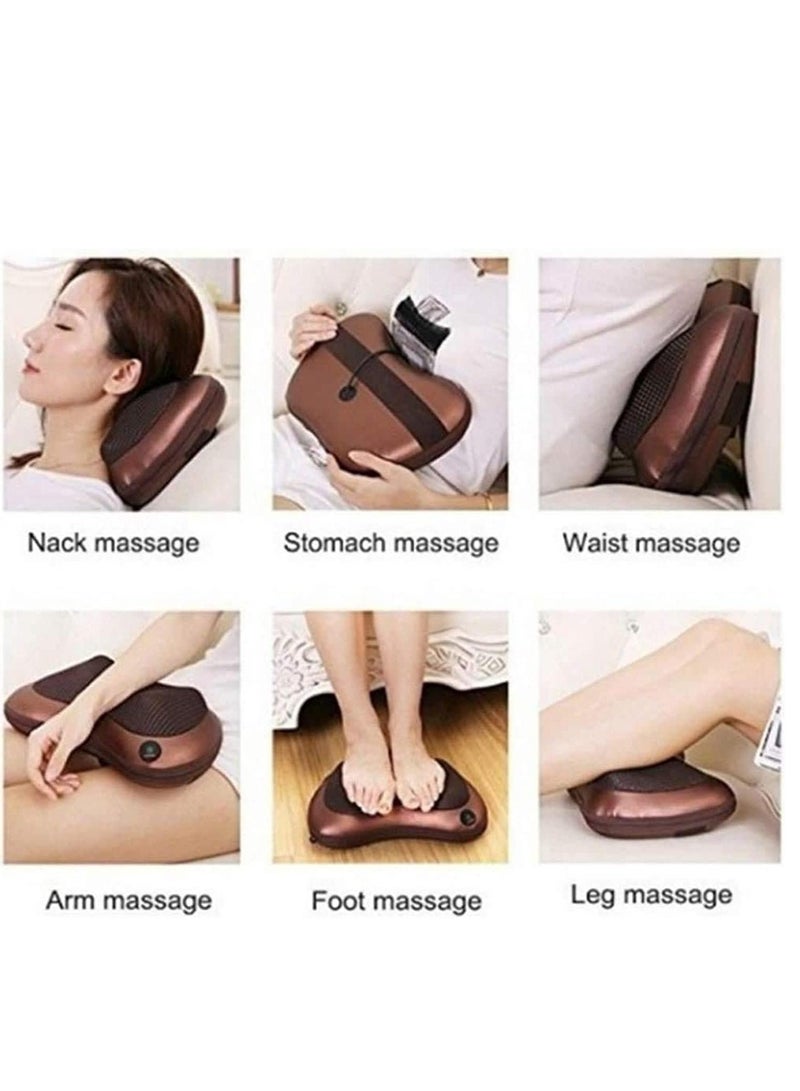 إلترازون Neck Massage Pillow And Shoulders, Adomen, Legs Back Massager Relaxation By 8 Head With Magnet Vibrator Electric Heating Kneading Therapy - Image 5