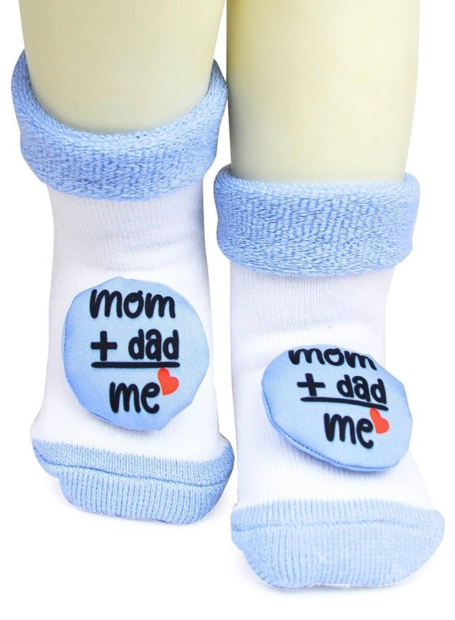 USOXO New Born Baby Soft Cotton Cute stylish Cartoon Character Face Terry (Towel) Socks Shoes | Booties Pack of 1 (IN, Age, 6 Months, 9 Months, 1, Sky Blue) - Image 1