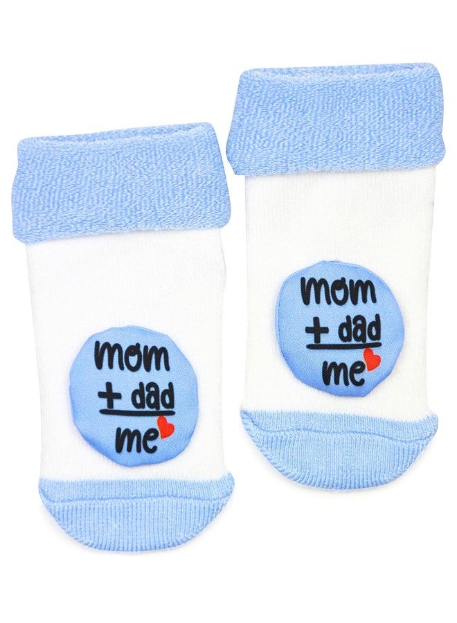 USOXO New Born Baby Soft Cotton Cute stylish Cartoon Character Face Terry (Towel) Socks Shoes | Booties Pack of 1 (IN, Age, 6 Months, 9 Months, 1, Sky Blue) - Image 2