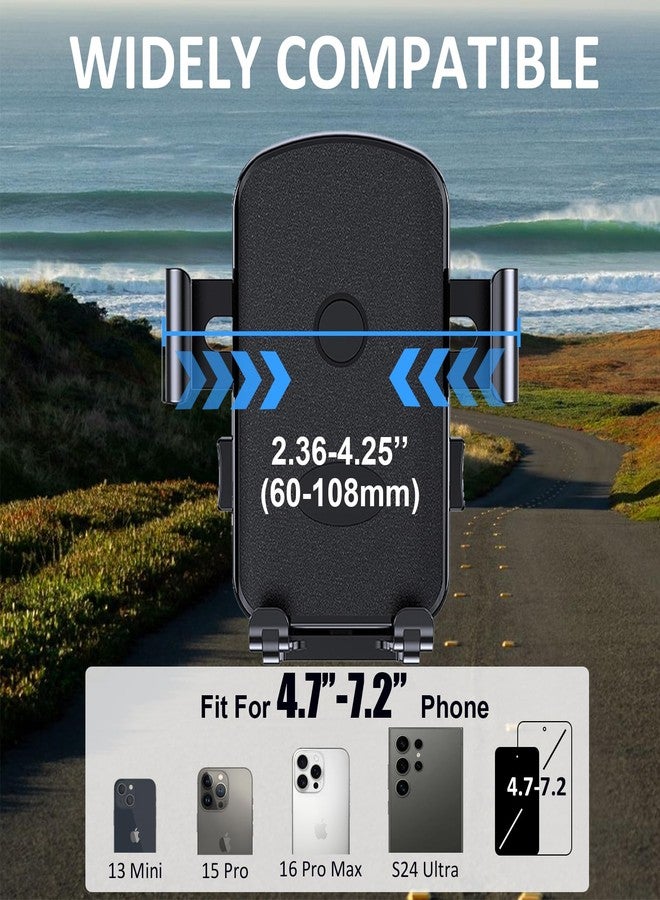 ZMDCAM Bike Phone Mount Holder, Motorcycle Phone Mount for Scooter, Mountain, Dirt Bike, Stroller and Motorcycle, 360°Rotate Handlebar Phone Holder Compatible with iPhone & Android Smartphones from 4.7-7.2'' - Image 2