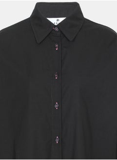 Flashmob Printed Oversized Full Sleeve Black Shirt  - Image 5