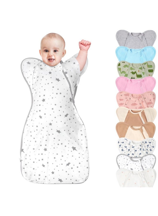 Knirose 3-Way Wearable Swaddle Blankets Sleep Sacks with Arms Up, Hands Up Sleeping Sack Easy Diaper Changing Sleeping Bag for Baby Boy Girl Newborns Transitions to Arms-Free Calms Startle Reflex - Image 1