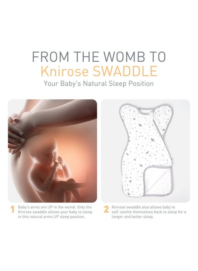 Knirose 3-Way Wearable Swaddle Blankets Sleep Sacks with Arms Up, Hands Up Sleeping Sack Easy Diaper Changing Sleeping Bag for Baby Boy Girl Newborns Transitions to Arms-Free Calms Startle Reflex - Image 3