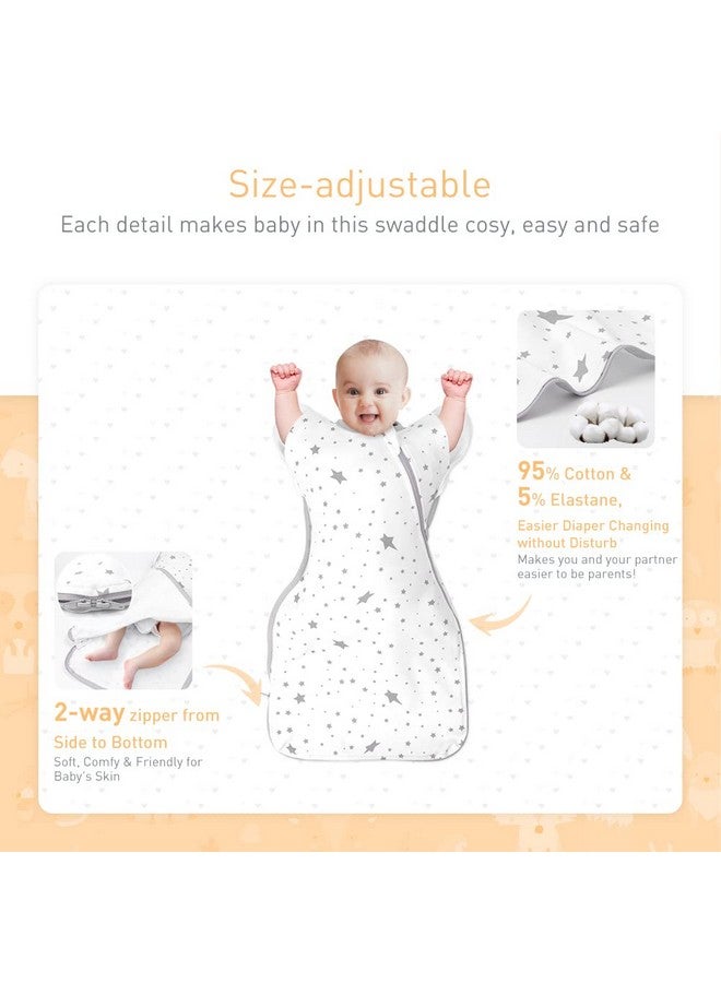 Knirose 3-Way Wearable Swaddle Blankets Sleep Sacks with Arms Up, Hands Up Sleeping Sack Easy Diaper Changing Sleeping Bag for Baby Boy Girl Newborns Transitions to Arms-Free Calms Startle Reflex - Image 5