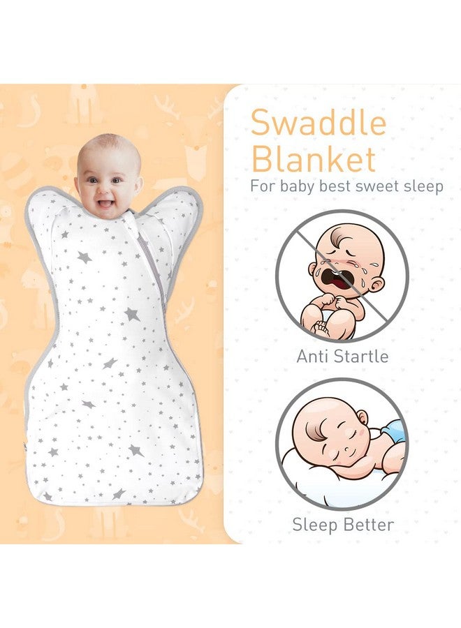 Knirose 3-Way Wearable Swaddle Blankets Sleep Sacks with Arms Up, Hands Up Sleeping Sack Easy Diaper Changing Sleeping Bag for Baby Boy Girl Newborns Transitions to Arms-Free Calms Startle Reflex - Image 2
