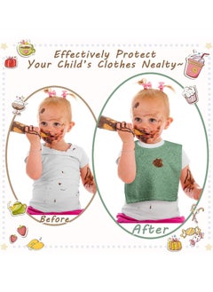 Foaincore 6 Pcs Pullover Baby Bibs Cotton Terry Toddler Bibs Absorbent Infant Bibs for Feeding and Drooling Towel Slip on Bib  - Image 3