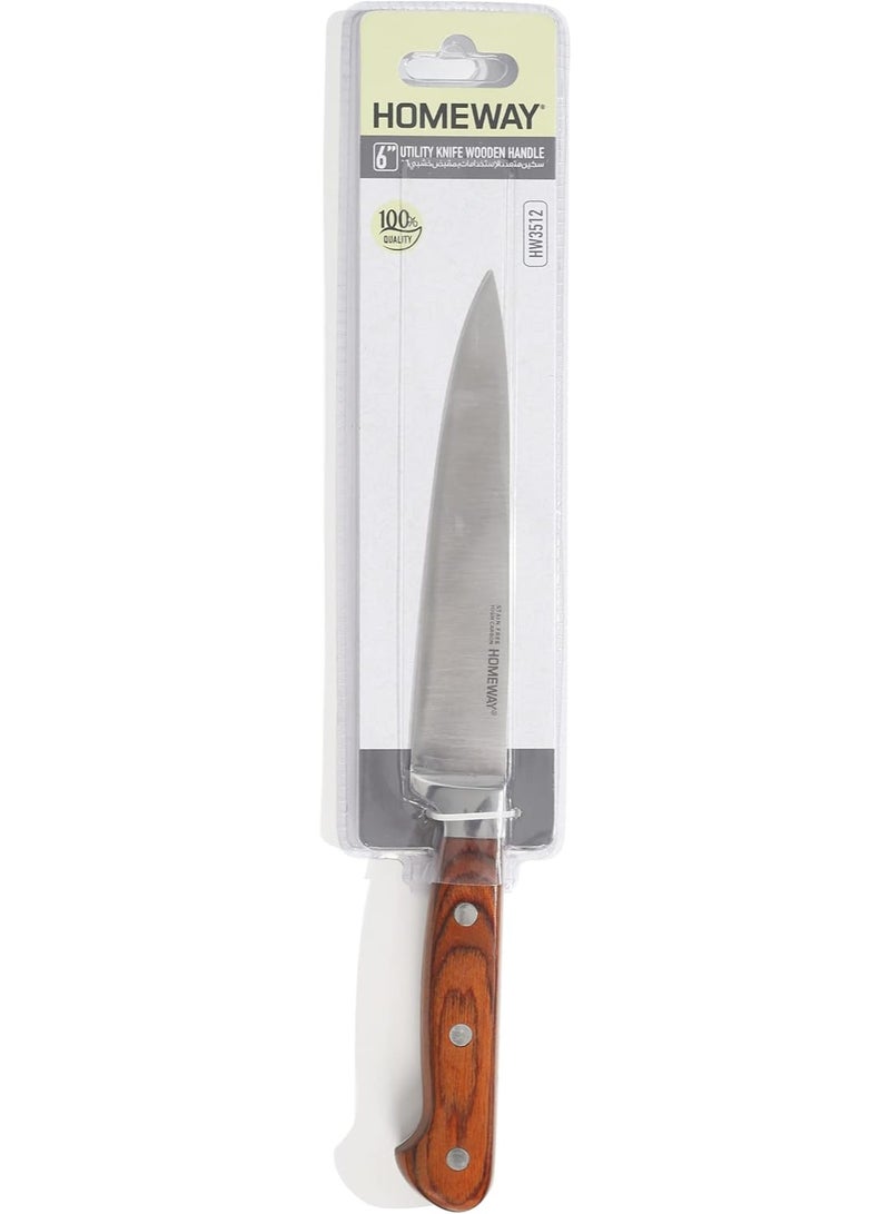 هومواي هوم واي - سكين متعدد الاستخدامات من الفولاذ المقاوم للصدأ عالي الكربون بطول 6 بوصات لتقطيع الفواكه والخضراوات - HW3512 - Image 1