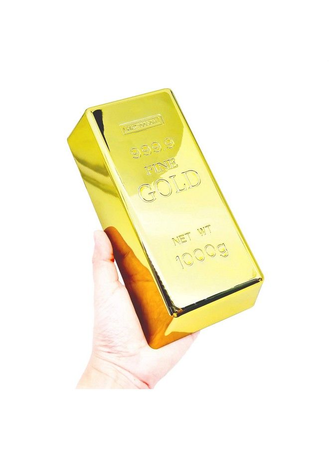 SABLUE Replica Gold Bar Fake Brick Bullion Plastic Business Card Case Holders Box Storage Novelty Gift Joke Decorative Prop Movie Prop Stage Pirate Party Favors Supplies Treasure Hunt Game Bullion(L)  - Image 2