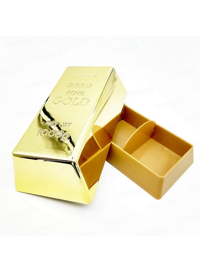SABLUE Replica Gold Bar Fake Brick Bullion Plastic Business Card Case Holders Box Storage Novelty Gift Joke Decorative Prop Movie Prop Stage Pirate Party Favors Supplies Treasure Hunt Game Bullion(L)  - Image 5