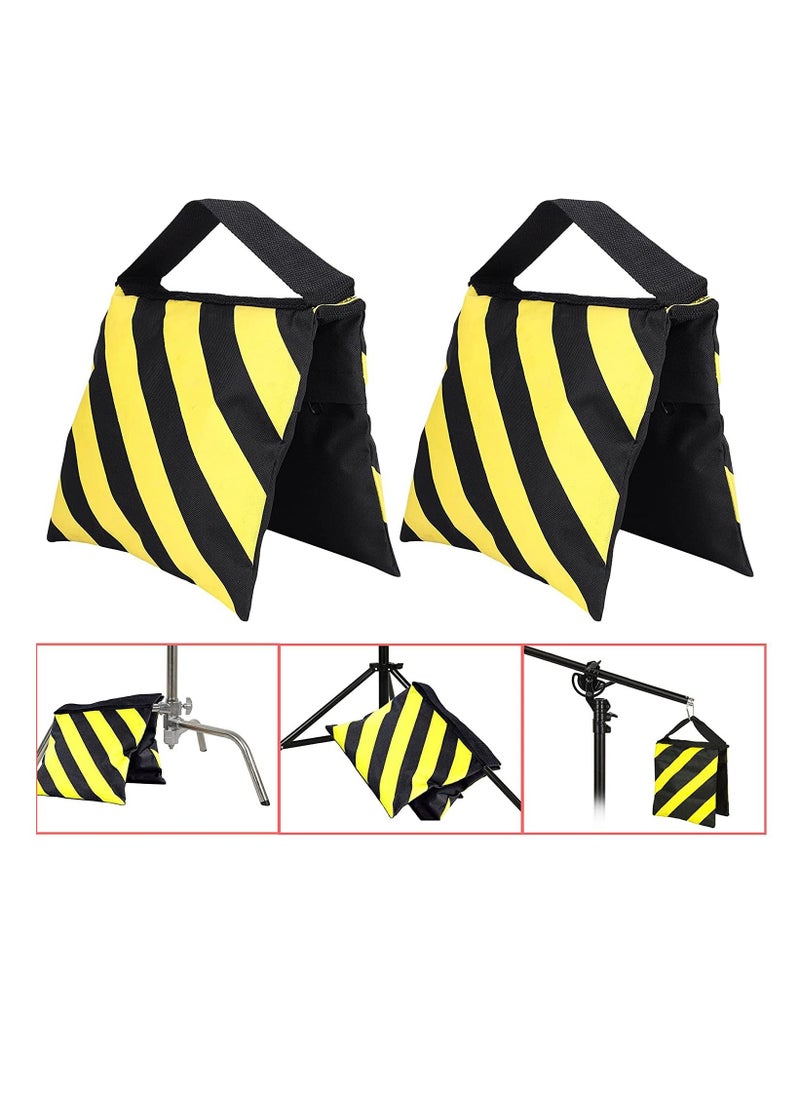 Coopic COOPIC Extra Large Size 40.5inch / 103cm Set of Four Black/Yellow Heavy Duty Sand Bag  Photography Studio Video Stage Film Sandbag Saddlebag for Light Stands Boom Arms Tripods  - Image 3