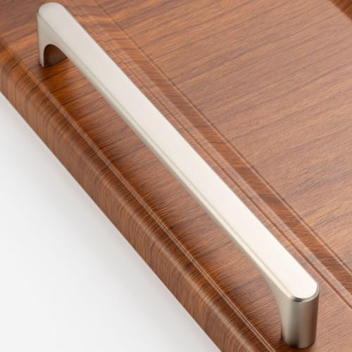 BEROSSA 10 Pack 614 Inch Brushed Nickel Drawer Pulls Satin Nickel Cabinet Handles Nickel Hardware for Kitchen Cabinets 3126 Drawers Bedroom Dresser Bathroom Vanity Cupboard - Image 1