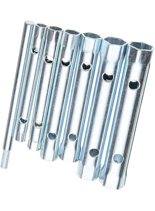 PROMASS promass 7Pcs Plumber Back Nut Tap Spark plug Spanner Duel-ended Wrench Socket Set 8-19mm  - Image 1